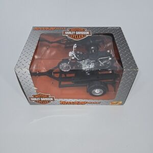 New Maisto 2002 Harley Davidson Tow & Show Trailers 1:18 Dyna Low Rider 32048 VT